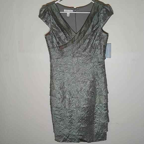 London time women's size 8 Gray party dress. NEW Modern Chic - Picture 1 of 10